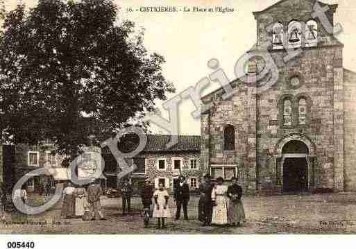 Ville de CISTRIERES, carte postale ancienne