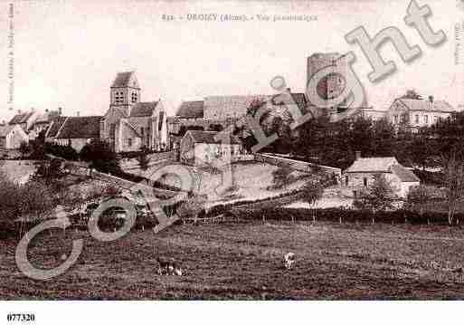 Ville de DROIZY, carte postale ancienne