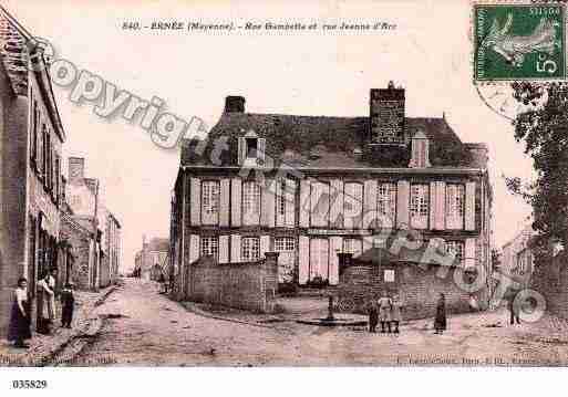 Ville de ERNEE, carte postale ancienne