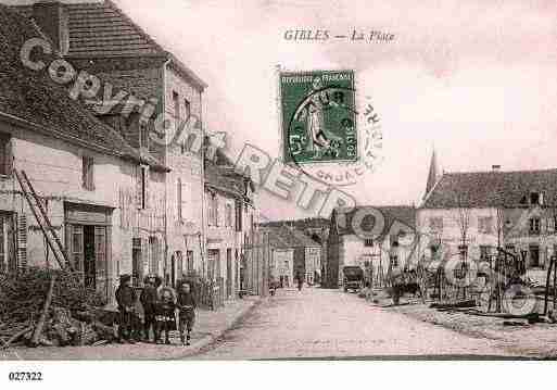 Ville de GIBLES, carte postale ancienne