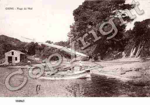 Ville de GIENS, carte postale ancienne