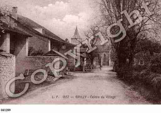 Ville de GRILLY, carte postale ancienne