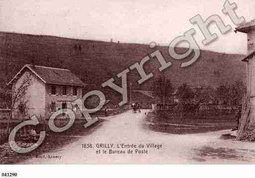 Ville de GRILLY, carte postale ancienne