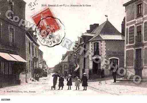 Ville de JANZE, carte postale ancienne