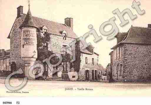 Ville de JANZE, carte postale ancienne