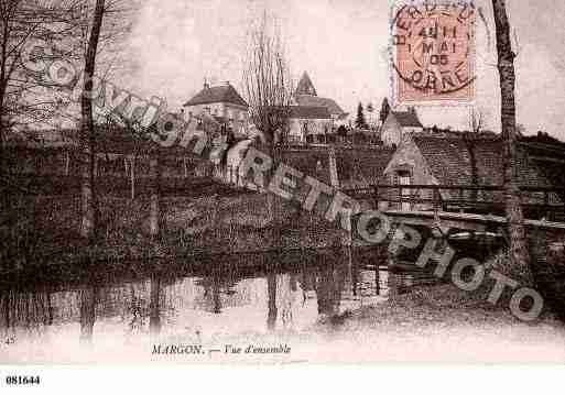 Ville de MARGON, carte postale ancienne