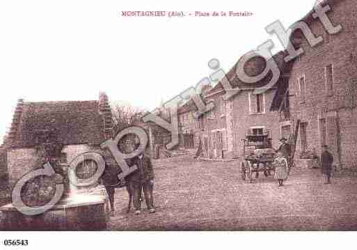 Ville de MONTAGNIEU, carte postale ancienne