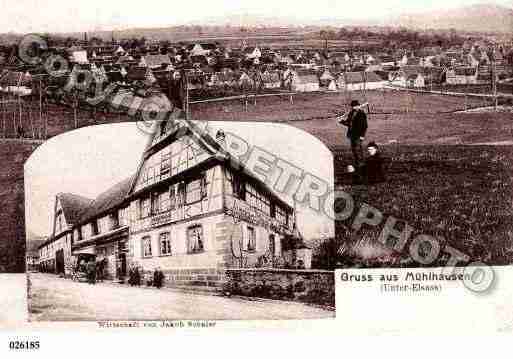 Ville de MULHAUSEN, carte postale ancienne