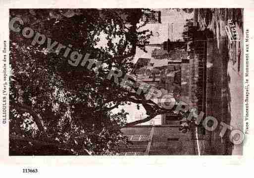 Ville de OLLIOULES, carte postale ancienne Ville de OLLIOULES, carte postale ancienne