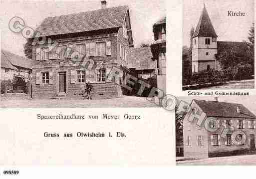 Ville de OLWISHEIM, carte postale ancienne