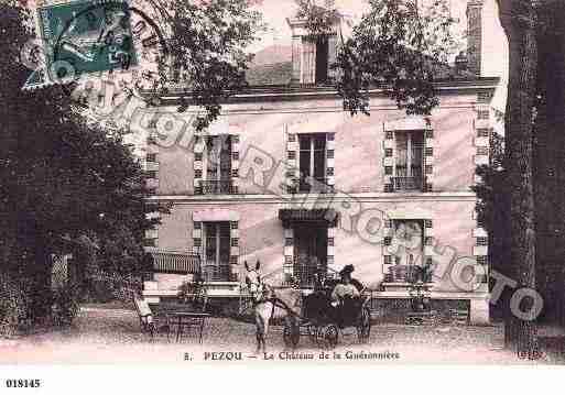 Ville de PEZOU, carte postale ancienne