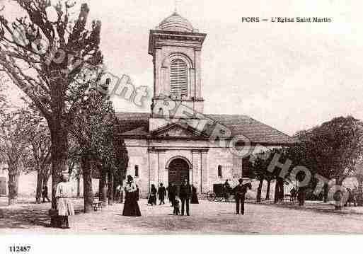 Ville de PONS, carte postale ancienne