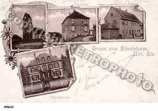 Ville de SAESSOLSHEIM, carte postale ancienne