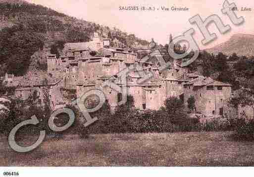 Ville de SAUSSES, carte postale ancienne