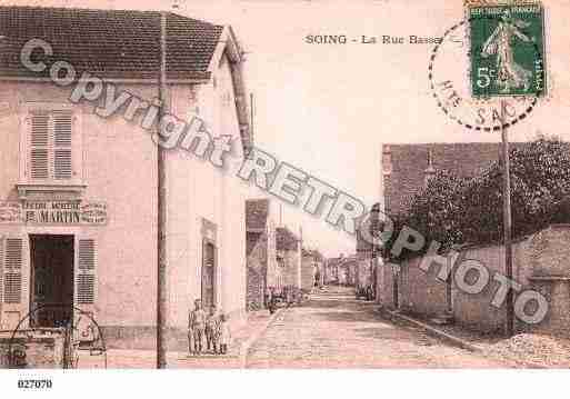 Ville de SOING, carte postale ancienne