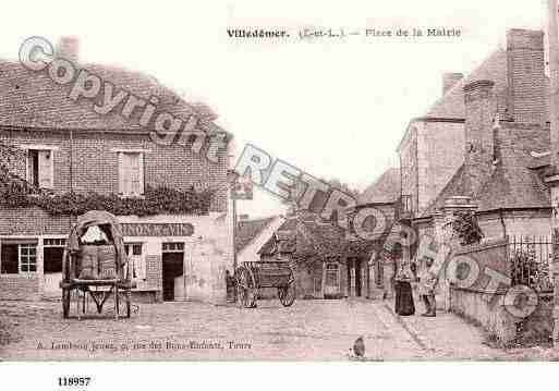 Ville de VILLEDOMER, carte postale ancienne