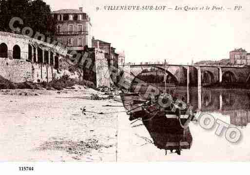 Ville de VILLENEUVESURLOT, carte postale ancienne