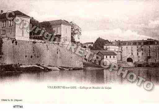 Ville de VILLENEUVESURLOT, carte postale ancienne