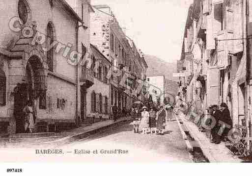 Ville de BAREGES, carte postale ancienne