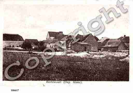 Ville de BERTRICOURT, carte postale ancienne