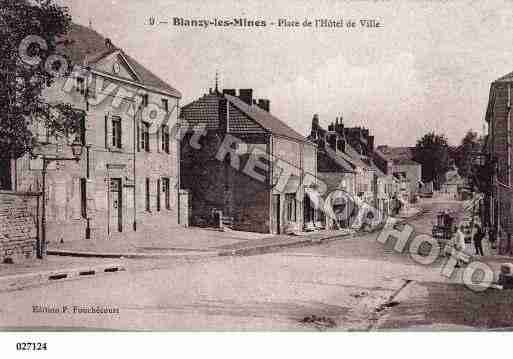 Ville de BLANZY, carte postale ancienne