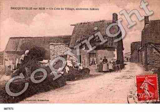 Ville de BRICQUEVILLESURMER, carte postale ancienne