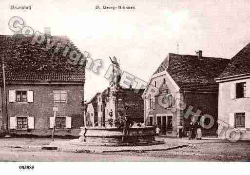 Ville de BRUNSTATT, carte postale ancienne