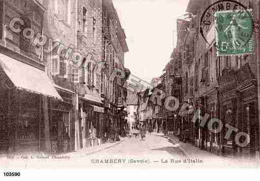 Ville de CHAMBERY, carte postale ancienne