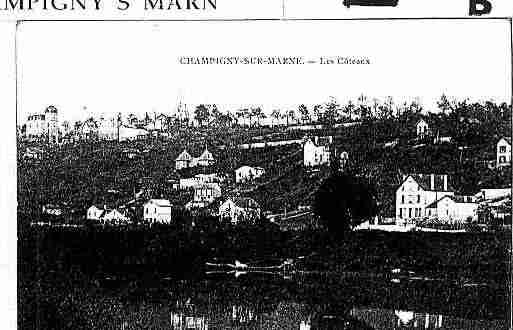 Ville de CHAMPIGNYSMARNE, carte postale ancienne