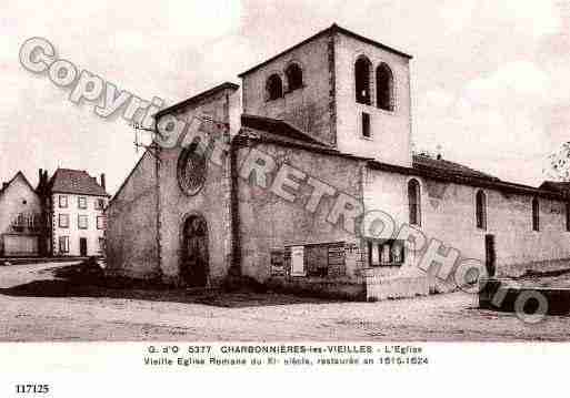 Ville de CHARBONNIERESLESVIEILLES, carte postale ancienne