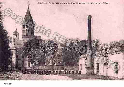 Ville de CLUNY, carte postale ancienne