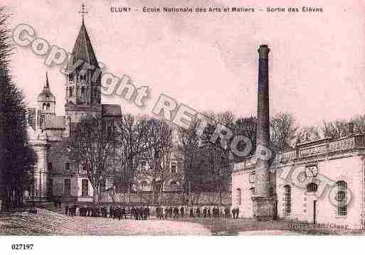 Ville de CLUNY, carte postale ancienne