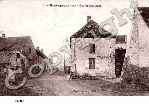 Ville de DRAVEGNY, carte postale ancienne