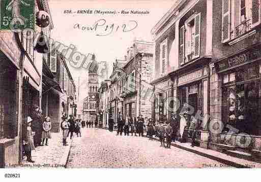 Ville de ERNEE, carte postale ancienne