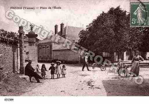 Ville de FROZES, carte postale ancienne