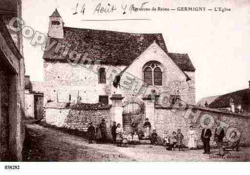 Ville de GERMIGNY, carte postale ancienne