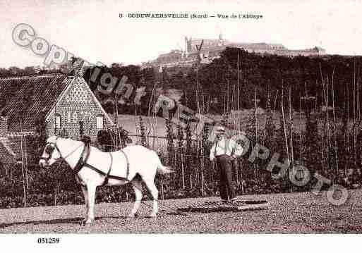 Ville de GODEWAERSVELDE, carte postale ancienne