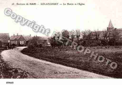 Ville de GOLANCOURT, carte postale ancienne