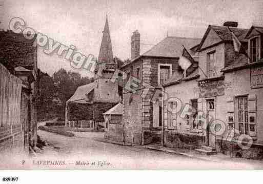 Ville de LAVERSINES, carte postale ancienne