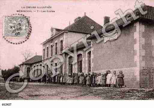 Ville de MERINCHAL, carte postale ancienne