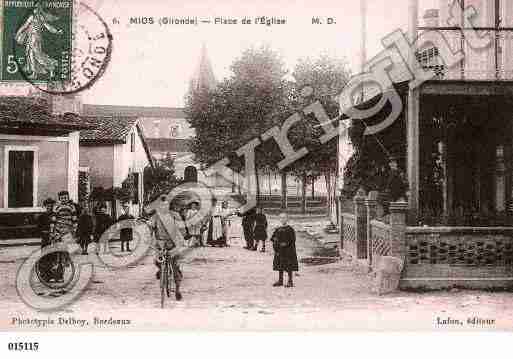 Ville de MIOS, carte postale ancienne