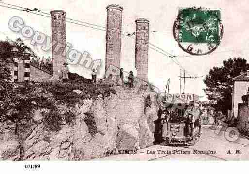 Ville de NIMES, carte postale ancienne