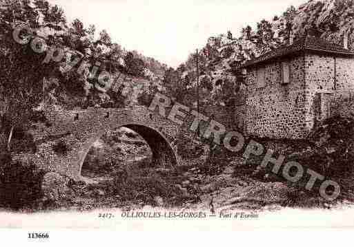 Ville de OLLIOULES, carte postale ancienne