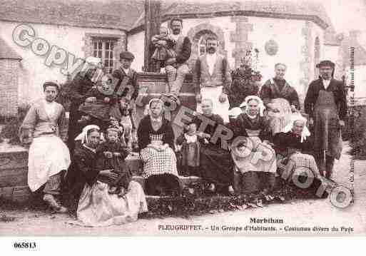 Ville de PLEUGRIFFET, carte postale ancienne
