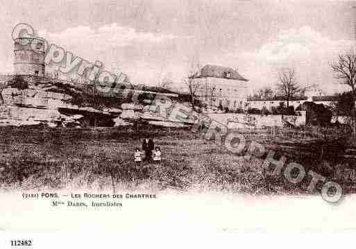 Ville de PONS, carte postale ancienne