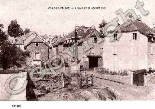 Ville de PONTdeSALARS, carte postale ancienne