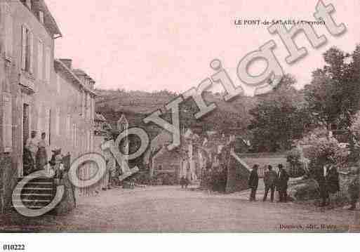 Ville de PONTdeSALARS, carte postale ancienne