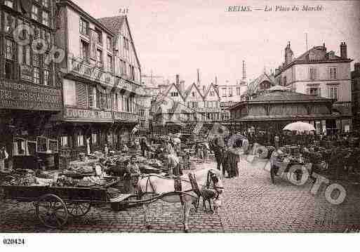 Ville de REIMS, carte postale ancienne