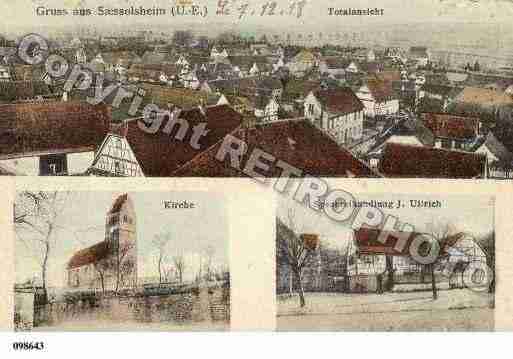 Ville de SAESSOLSHEIM, carte postale ancienne