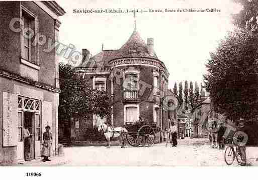 Ville de SAVIGNESURLATHAN, carte postale ancienne